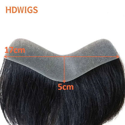 Vstyle Front Men's Capillary Prothesis Indian Human Hair Wig for Man Vloop Thin Skin Full PU Invisible Toupee Hairpiece Natural