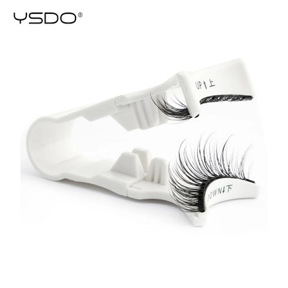 YSDO 1 Pair Magnetic Eyelashes Long-Lasting No Glue Needed Magnetic False Lashes Reusable Makeup Soft Faux 3D Mink Eyelash Tools