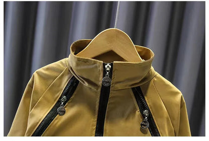 Boys Clothing Suit Spring and Autumn Children's Sportswear Two-piece Set fashion New zipper Jacket+Pants Suit For Boy 2-10Y