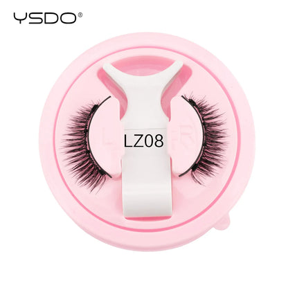 YSDO 1 Pair Magnetic Eyelashes Long-Lasting No Glue Needed Magnetic False Lashes Reusable Makeup Soft Faux 3D Mink Eyelash Tools