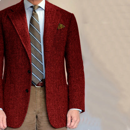Blazers Men's Single Jacket Men Suits High Quality Fashionable Social Men's Items Male Suit Standard Collar Single-Breasted