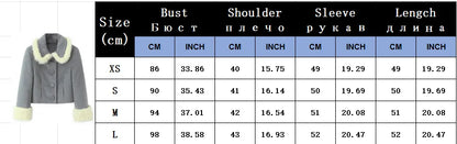 Women Suit 2025 Autumn Winter New Fashion Button Fur Decoration Jacket+Shorts Two-Piece Set Women Elegant Hight Street Suit