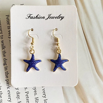 Lovely Starfish Necklace for Women Girl White Blue Black Pink Color Fashion Choker Necklace Gift For Friend Wholesale Jewelry
