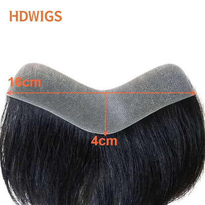 Vstyle Front Men's Capillary Prothesis Indian Human Hair Wig for Man Vloop Thin Skin Full PU Invisible Toupee Hairpiece Natural