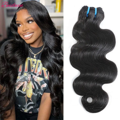 28 Inch Peruvian Body Wave Human Hair Bundles Natural Color Remy Human Hair Extensions Double Hair Weft 1 3 4 Human Hair Bundles