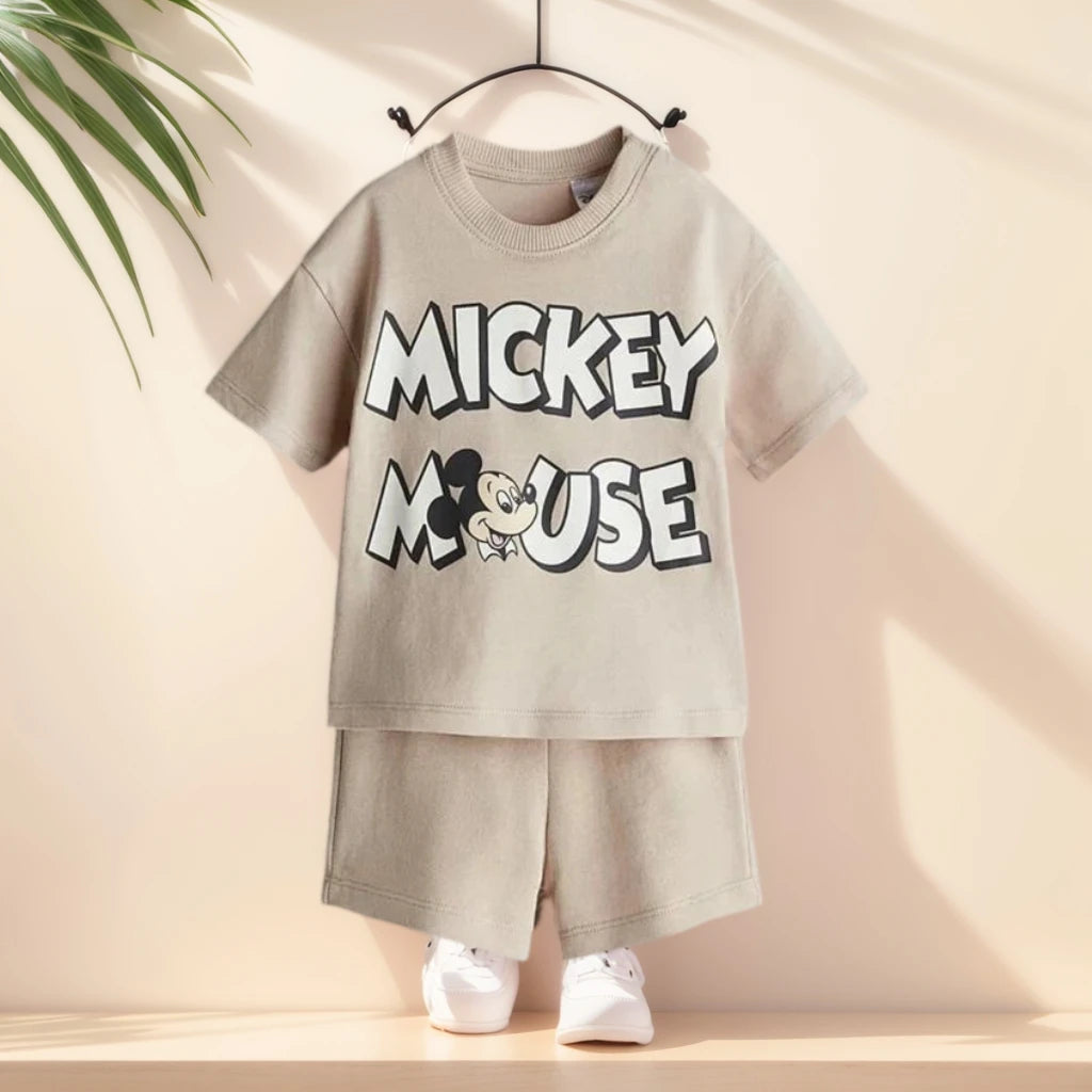 Child Clothing Sets Boys Cartoon Print Tshirt Simple Fashion Tees Shorts  Fashion Tops Tracksuits Kids Short Sleeve Tops Shorts