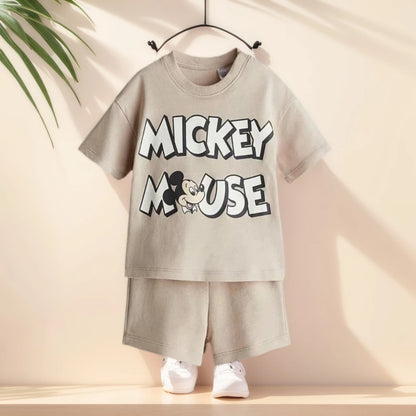 Child Clothing Sets Boys Cartoon Print Tshirt Simple Fashion Tees Shorts  Fashion Tops Tracksuits Kids Short Sleeve Tops Shorts
