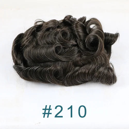 100% Human Hair 80Density Natural Hairline 0.02mm Full Skin Base Men Toupee #1B80 #60R Capillary Prosthesis System Man Hairpiece