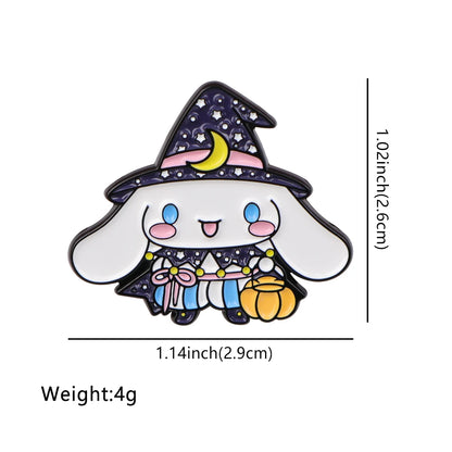 Anime Big White Dog Enamel Pin Badges on Backpack Brooch Pines Men Lapel Pins Cosplay Accessories Halloween Decoration Toys Gift