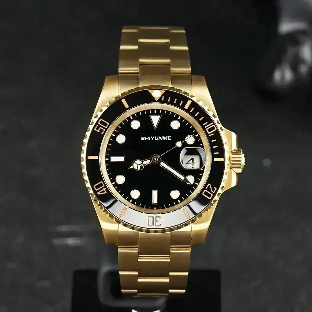 WATCH1 Store  Men's 904L Automatic Mechanical Watch Stainless Steel Bracelet Ceramic Waterproof Sapphire Glass