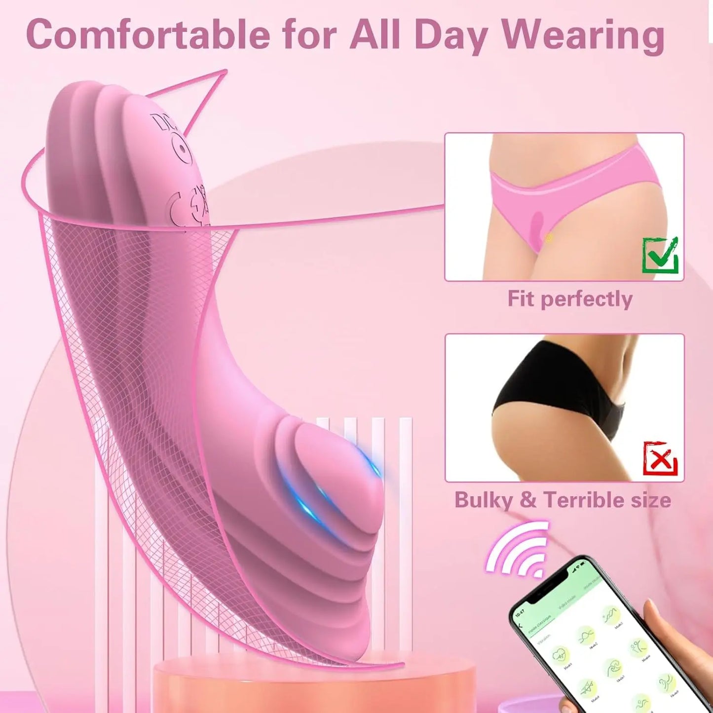 APP Control Wearable Vibrator for Women Clitoris Clit Stimulator Panty Vibration Female Masturbator Sex Toys for Adult Female