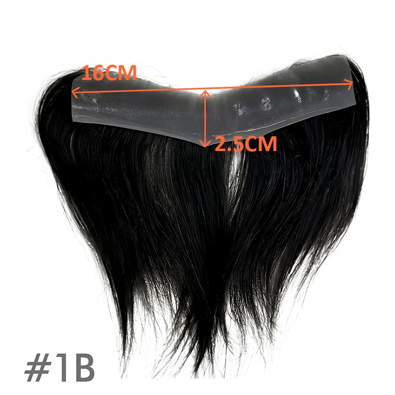 Vstyle Front Human Hairpiece for Men Vloop Thin Skin Natural Human Hair System Full PU 0.14cm Man Toupee 100% Human Hair Wigs