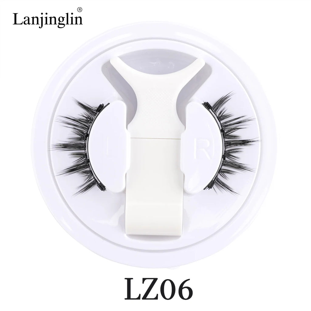 1 Pair Reusable Magnetic Lashes No Glue Needed 3D Magnetic with Clip Tweezers False Eyelash Magnetic Lash Kit Make up Eyelashes