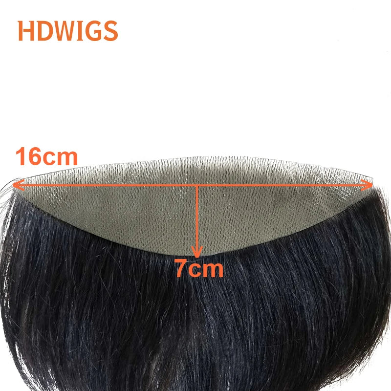 Vstyle Front Men's Capillary Prothesis Indian Human Hair Wig for Man Vloop Thin Skin Full PU Invisible Toupee Hairpiece Natural