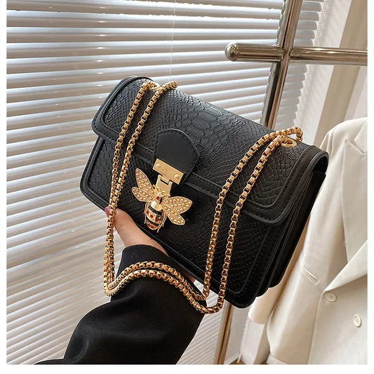 2025 Spring-Summer New Women's Bag - Fashion Designer Foreign Style, Chain Shoulder, Retro Messenger Small Square Bag