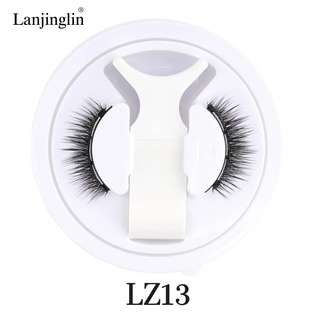 1 Pair Reusable Magnetic Lashes No Glue Needed 3D Magnetic with Clip Tweezers False Eyelash Magnetic Lash Kit Make up Eyelashes