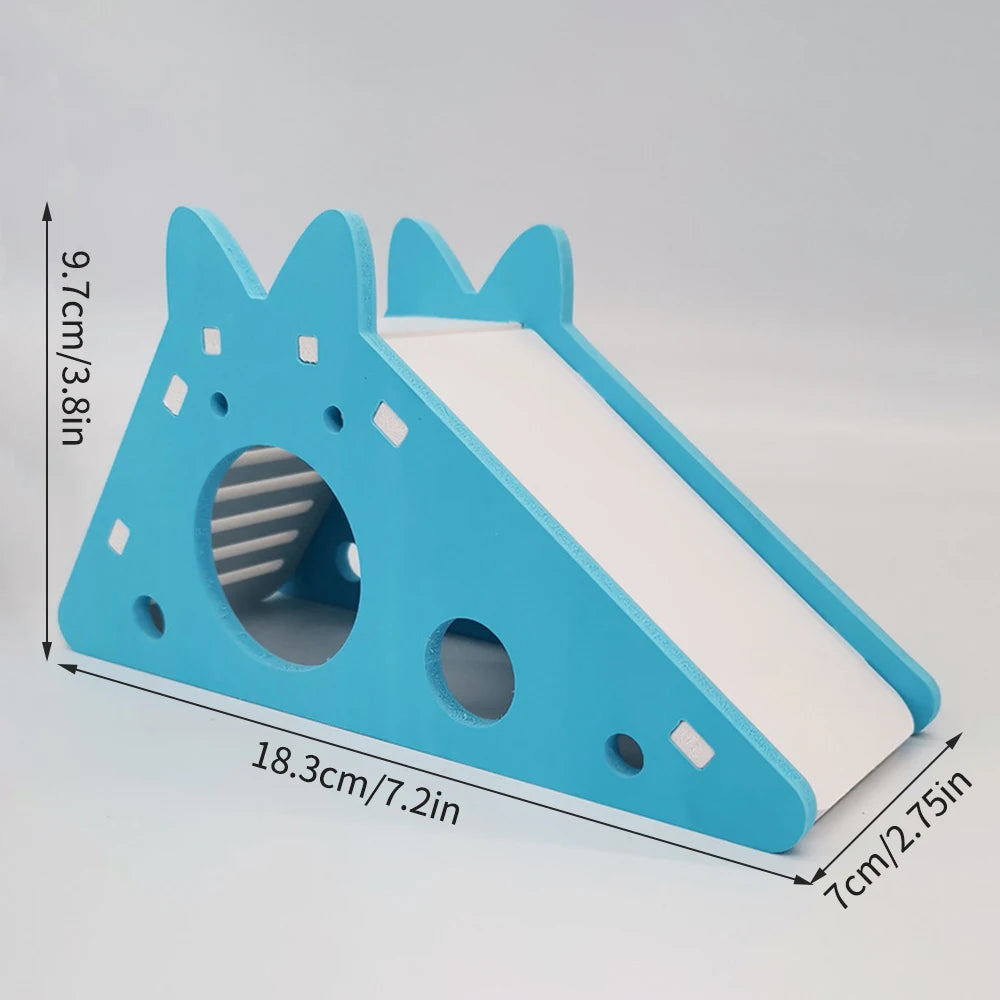 1PC Colorful Pet Hamster House with Stair and Slides Home DIY Hideout Toys Living for Squirrels Gerbils Hamsters Small Animals