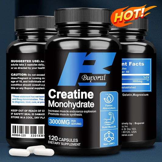 Creatine Monohydrate - Improves Energy and Endurance, Increases Muscle Mass, and Athletic Performance
