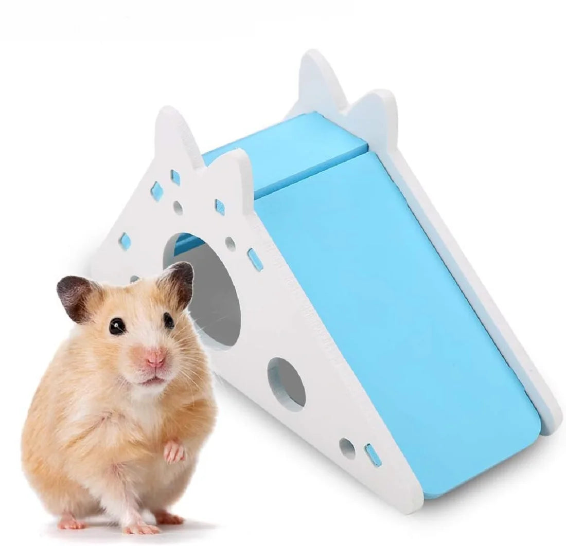 1PC Colorful Pet Hamster House with Stair and Slides Home DIY Hideout Toys Living for Squirrels Gerbils Hamsters Small Animals