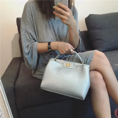 Women designer office tote bag large capacity bucket bag bussiness top handle bag handbag grey black green purple