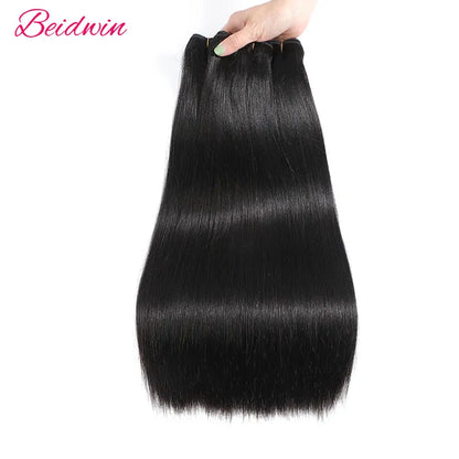 28 Inch Bone Straight Human Hair Bundles Peruvian Hair Weave Bundles Double Hair Weft Remy Human Hair Extension 1 3 4 Bundles