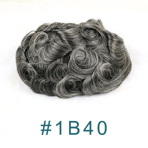 100% Human Hair 80Density Natural Hairline 0.02mm Full Skin Base Men Toupee #1B80 #60R Capillary Prosthesis System Man Hairpiece