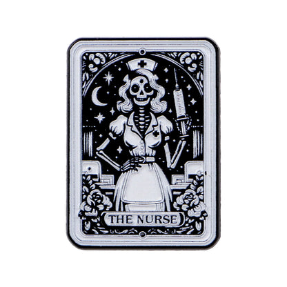 Punk Nurse Skull Enamel Pin Medical Brooches Lapel Badges Briefcase Backpacks Accessories Decoration Jewelry Halloween Gifts