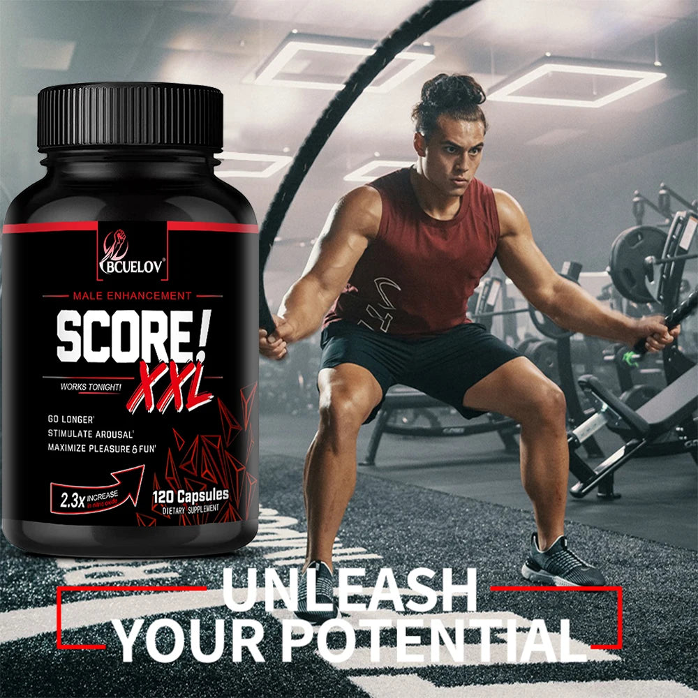 Score XXL Black Maca Supplement - with L Citrulline,Support Men Health for Energy, Endurance,Muscle Mass,Maca Root Capsule