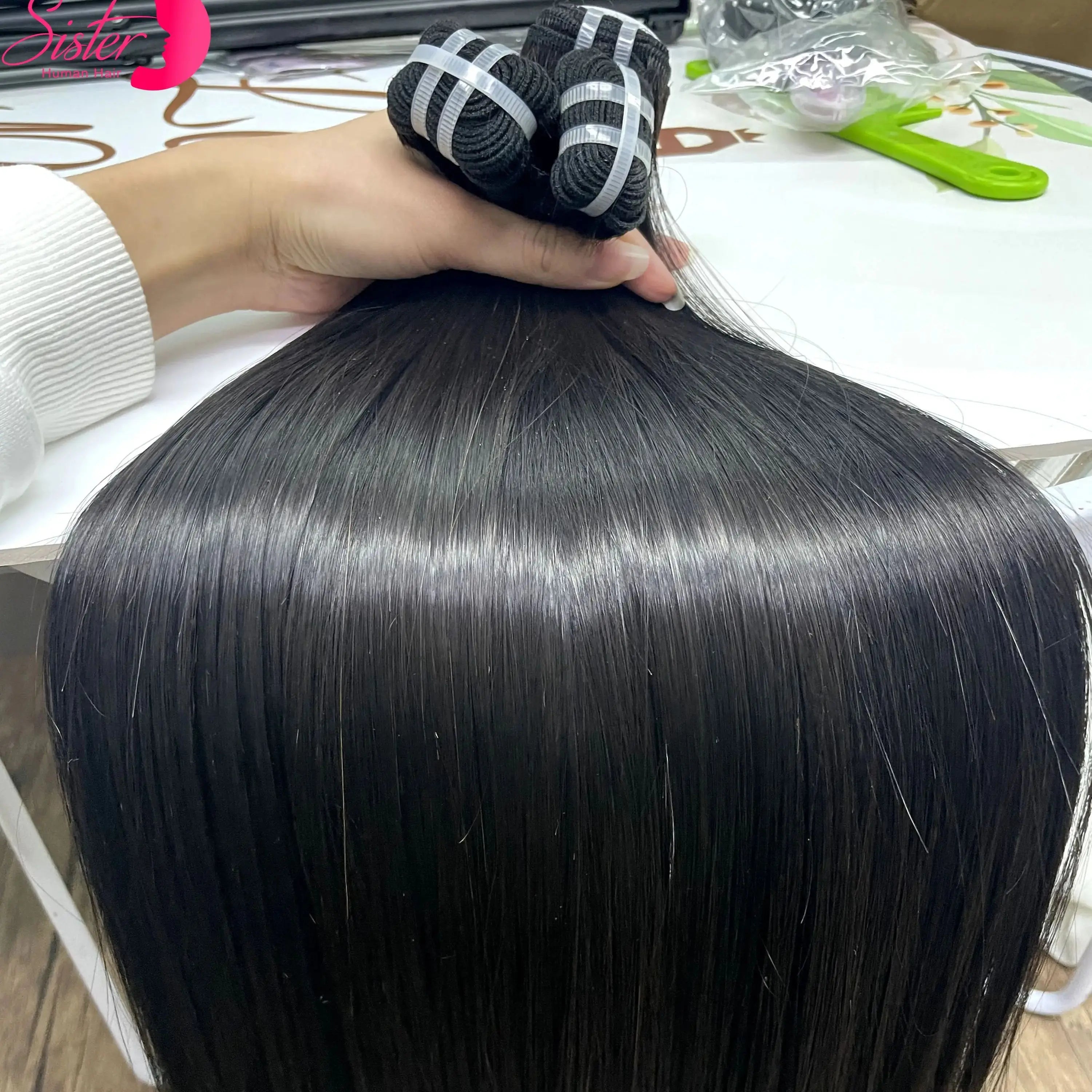 16A Double Drawn Raw Vietnamese Bone Straight Human Hair Bundles 22 24 26inch 100% Unprocessed Raw Virgin Hair Bundle Extensions