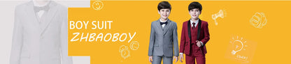 Boys Suit 3 Piece Slim Fit Kids Tuxedo Suit Formal Wedding Outfit Blazer Vest Pants Set