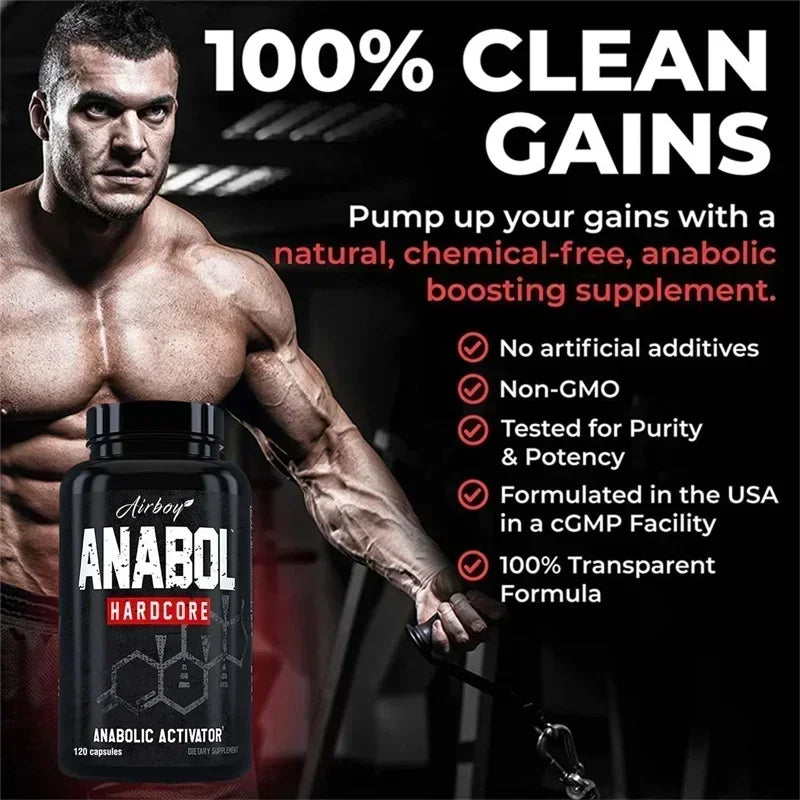Anabol Hardcore Supplement - Repair Muscle, Muscle Growth, Energy Support, Metabolism, Improved Endurance, Improves Performance