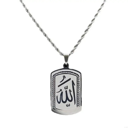 62KE Comfortable Necklace with Intricate Arabic Pattern Blessing Necklace Religious Neck Jewelry Suitable for Everyday Wear