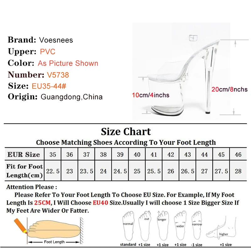 Transparent Crystal Women Sandals with Heels Pole Dancing T-show Model Stripper Shoes Party Club StilettosBride's Wed-ding Shoes