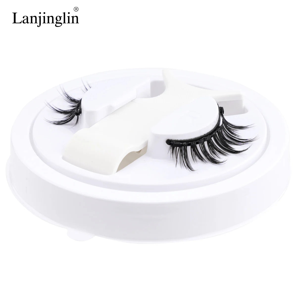 1 Pair Reusable Magnetic Lashes No Glue Needed 3D Magnetic with Clip Tweezers False Eyelash Magnetic Lash Kit Make up Eyelashes