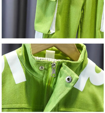 Boys Clothing Suit Spring and Autumn Children's Sportswear Two-piece Set fashion New zipper Jacket+Pants Suit For Boy 2-10Y