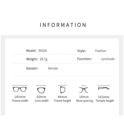 Women's Fashionable Frameless Edged Sunglasses Square Frame Lace Diamond-set Fashionable Glasses 90324