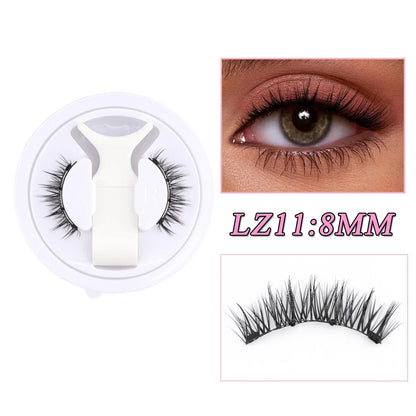 1 Pair Reusable Magnetic Lashes No Glue Needed 3D Magnetic with Clip Tweezers False Eyelash Magnetic Lash Kit Make up Eyelashes