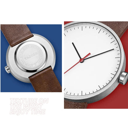 Watches For Men Minimalist Casual Waterproof Quartz Wristwatches High Quality PU Strap Original Clock 2025 Reloj Hombre