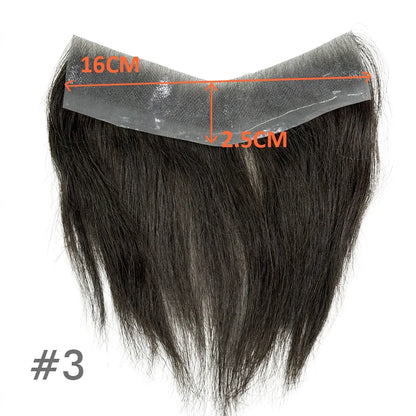 Vstyle Front Men's Capillary Prothesis Indian Human Hair Wig for Man Vloop Thin Skin Full PU Invisible Toupee Hairpiece Natural