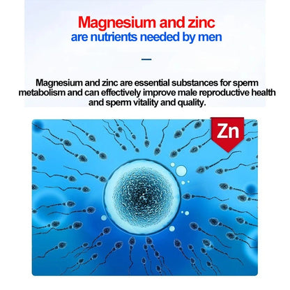 Best Magnesium Zinc Supplement 60 Tablets, Increase vitality, Immune Health