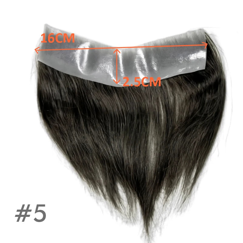 Vstyle Front Human Hairpiece for Men Vloop Thin Skin Natural Human Hair System Full PU 0.14cm Man Toupee 100% Human Hair Wigs