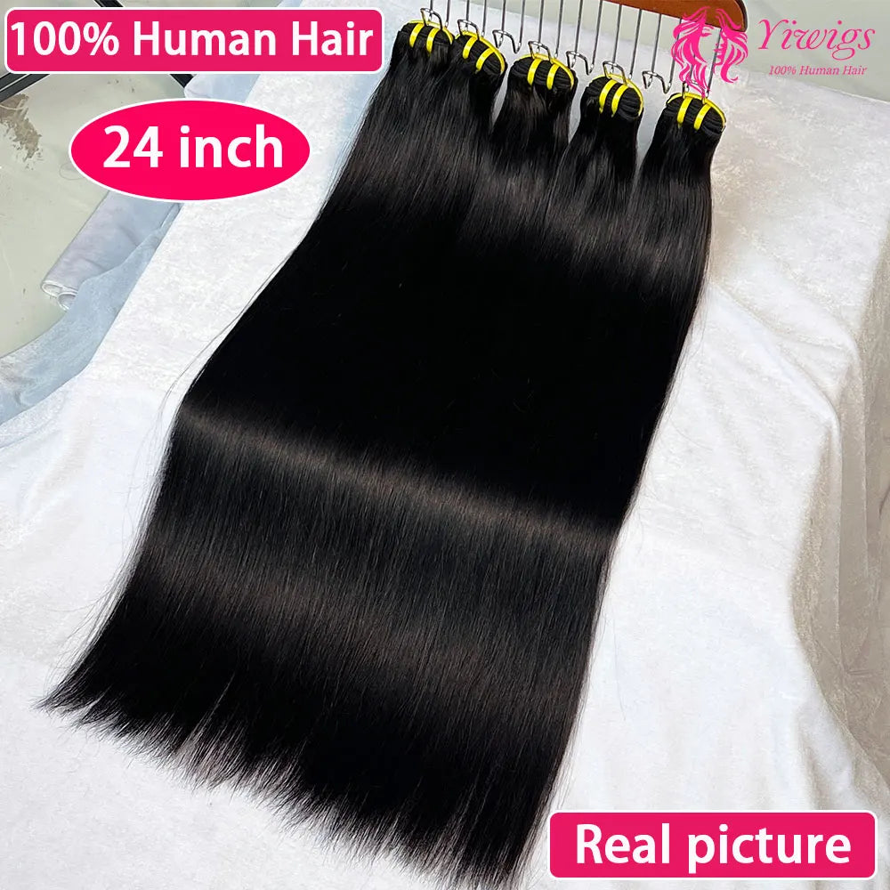 10-36 Inch Bone Straight Human Hair Weave Bundles Natural Color 100% Raw Human Hair Extension Tissage 1 3 4 Bundles Weft