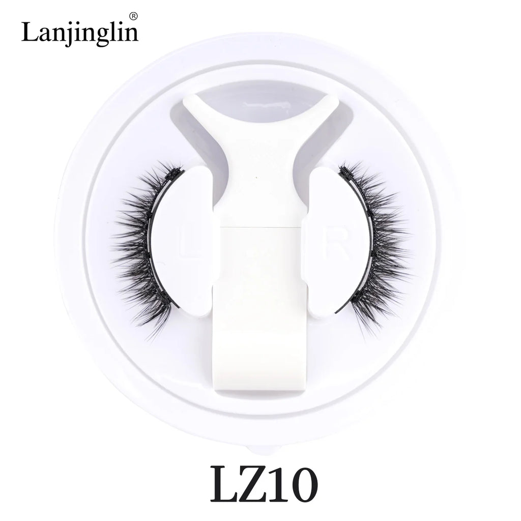 1 Pair Reusable Magnetic Lashes No Glue Needed 3D Magnetic with Clip Tweezers False Eyelash Magnetic Lash Kit Make up Eyelashes