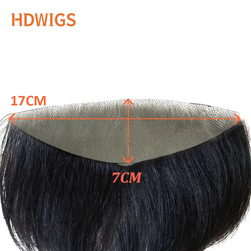 Vstyle Front Men's Capillary Prothesis Indian Human Hair Wig for Man Vloop Thin Skin Full PU Invisible Toupee Hairpiece Natural