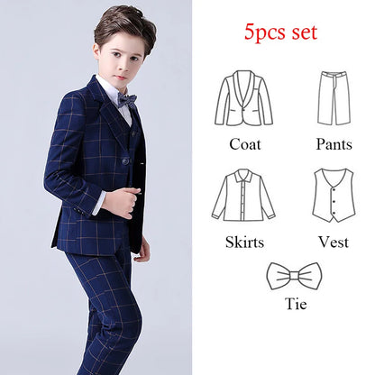 Children Boys Wedding Suit Spring Autumn 1-14 Years Teenager Kids Suits Outfits Set Formal Elegant Suits For Children