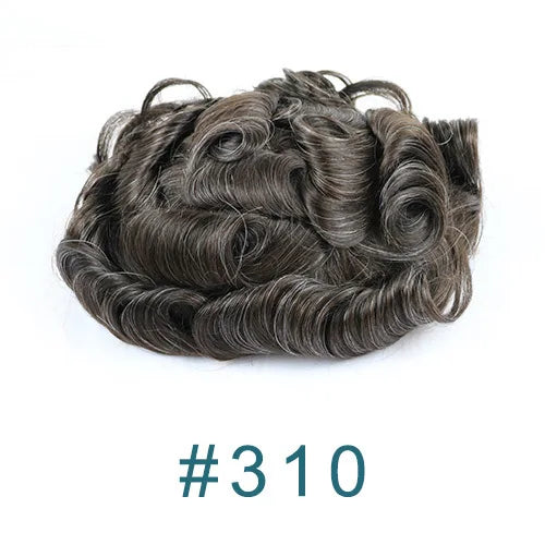 100% Human Hair 80Density Natural Hairline 0.02mm Full Skin Base Men Toupee #1B80 #60R Capillary Prosthesis System Man Hairpiece