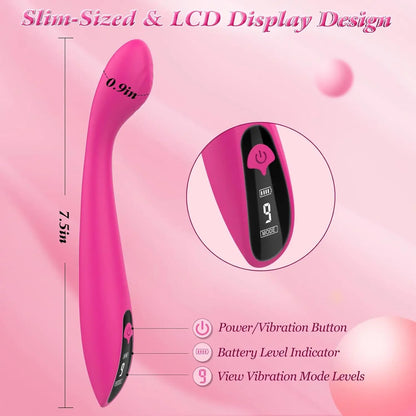 9 Vibrating LCD Display Vibrator for Women Vagina G Spot Clitoris Tits Anal Stimulator Massager Bullet Adult Sex Toys for Couple