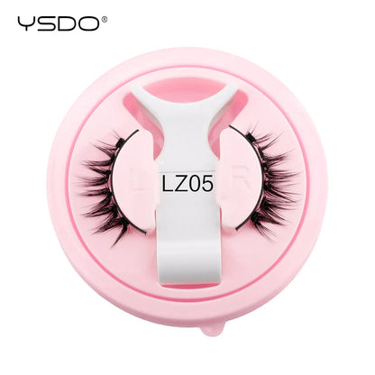 YSDO 1 Pair Magnetic Eyelashes Long-Lasting No Glue Needed Magnetic False Lashes Reusable Makeup Soft Faux 3D Mink Eyelash Tools