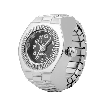 Ring Watch New Hot Selling Creative Alloy Shell Finger Circular Dial Couple Men And Women