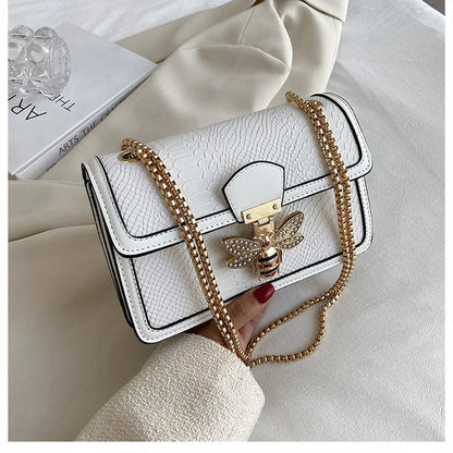 2025 Spring-Summer New Women's Bag - Fashion Designer Foreign Style, Chain Shoulder, Retro Messenger Small Square Bag